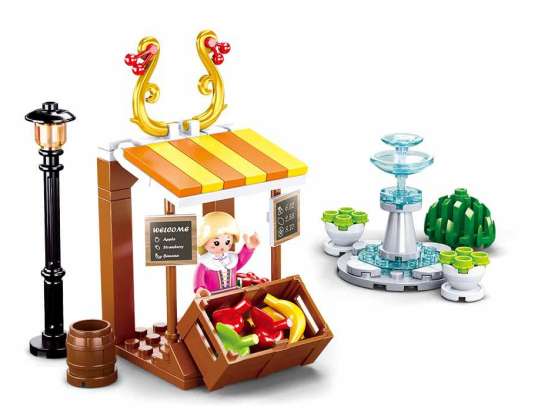 Sluban - Girl's Dream Village - Statybiniai žaislai - Vaisių kioskas