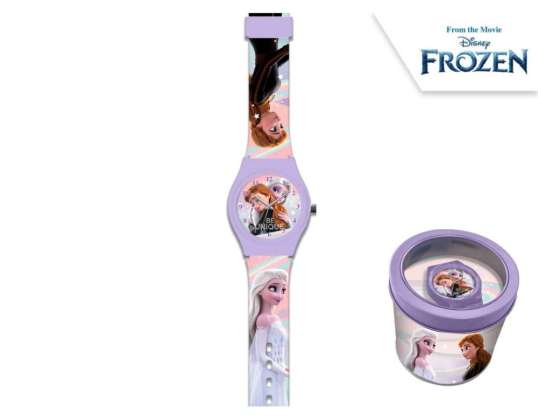 Disney Frozen - Reloj de pulsera en caja de regalo de metal