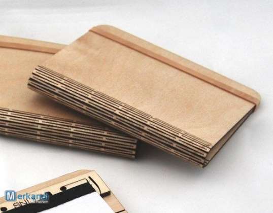 Funda para libreta de madera, personalizada para ti, logo...