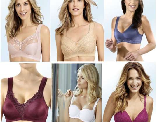 Rimanenza di 500 reggiseni, reggiseni sportivi, corsetti Triumph, Anita, Felina