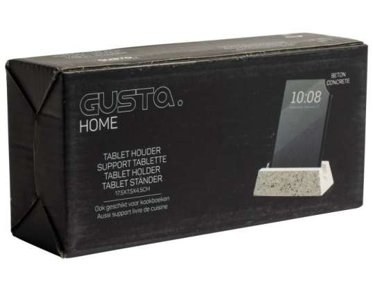 Gusta Tablet-/Buchhalter aus weißem Beton - Wohndeko