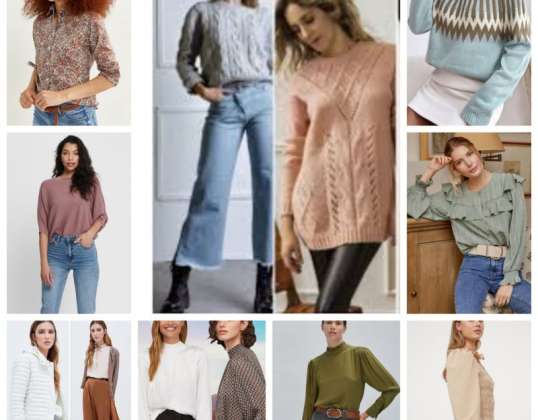 Geassorteerd pakket dameskleding voor de herfst: mix van Europese merken groothandel