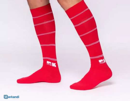 Nogometne suhe nogavice Rdeče-bele 42-46 Moške ženske Šport SK3800