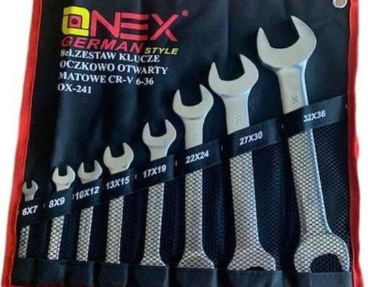 OX-241 Onex Spanner 8-piece 6-36mm - Chrome Vanadium Steel