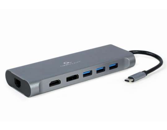CableXpert USB Type-C 5-in-1 Combi Adapter USB Hub A-CM-COMBO8-01