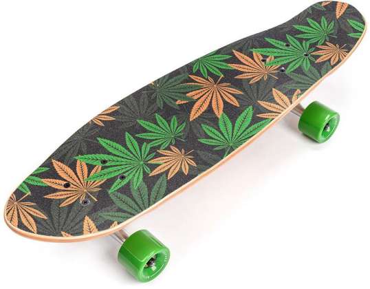 Skate Meteor Cannabis Verde-Marrom-Laranja 22595 22595