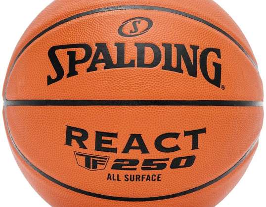 Ballon de basket Spalding React TF-250 taille 5 marron 76803Z 76803Z