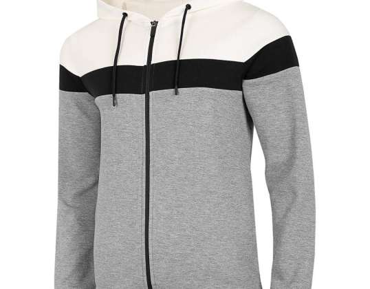 Men's sweatshirt 4F grey melange H4L21 BLM012 25M 61102091