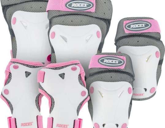 Skate zaštitnici Roces Ventilirani JR bijelo ružičasti 3 paket 301352 03 301352 03