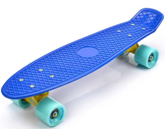 Meteor skateboard plastika Plavo-plavo-žuta 22629 22629