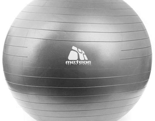 Meteorska gimnastička kugla s pumpom 85 cm srebro 31182 31182