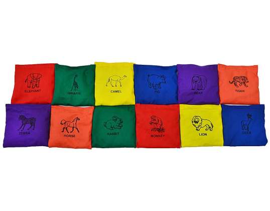 Bolsas de gimnasia animales NO10 VEDB-ANM5X5 juego de 12 VEDB-ANM5X5