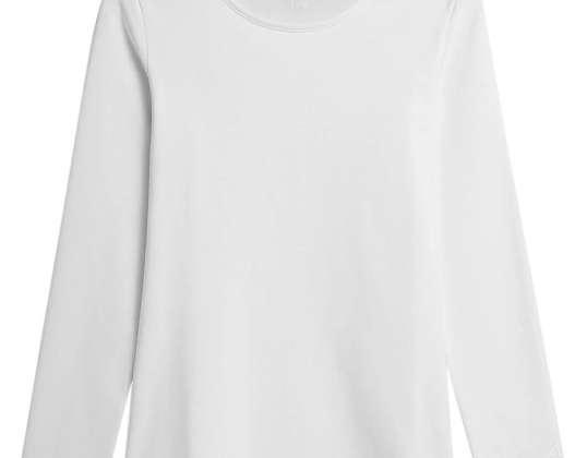 T-skjorte kvinner Longsleeve 4F hvit NOSH4 TSDL350 10S NOSH4 TSDL350 10S