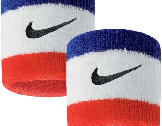 Riešo apvyniojimai Nike Swoosh mėlyna-balta-raudona 2 vnt.N0001565620 N0001565620