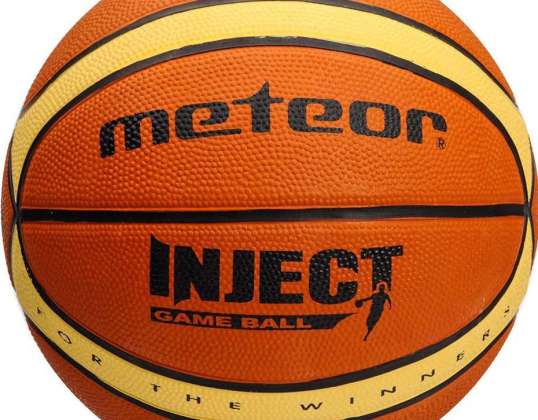 М'яч баскетбольний Meteor Inject 14 панелей коричнево-бежевий, розмір 7 07072 07072