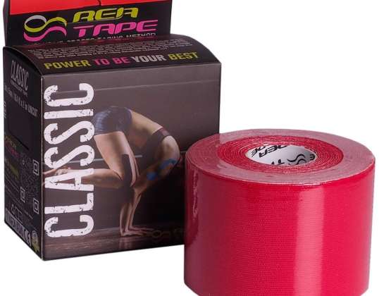 Fizyoterapötik bant Rea Tape Classic 5m x 5cm kırmızı T3267