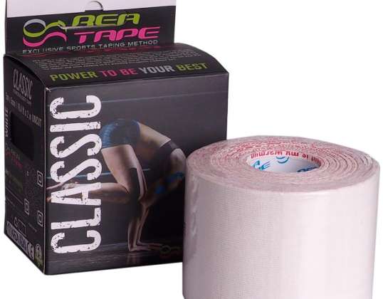 Rea Tape Klasik fizyoterapi bandı 5m x 5cm beyaz T3270