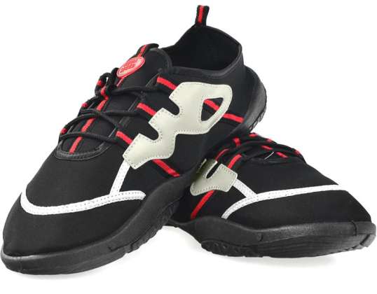 Aqua-speed strandschoenen, zwart, grijs en rood 19A 19A