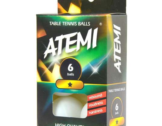 Pelotas de ping pong Atemi * blanco 6pcs P1234