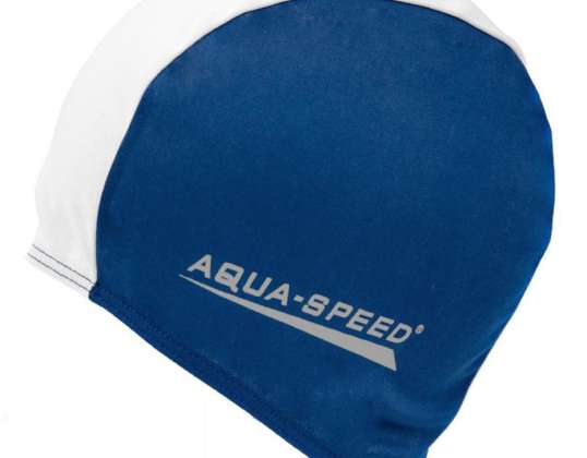 Aqua-Speed poliestera vāciņš, zils, balts 15 091 15 091