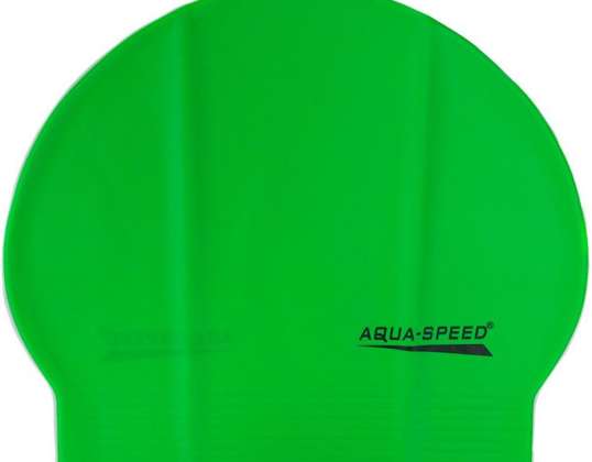 Aqua-Speed Soft Latex swimming cap green color 04 C1941