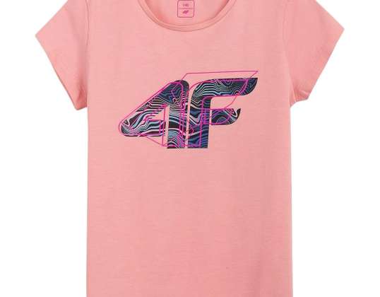 Tricou pentru fete 4F roz deschis HJL21 JTSD003A 56S HJL21 JTSD003A 56S