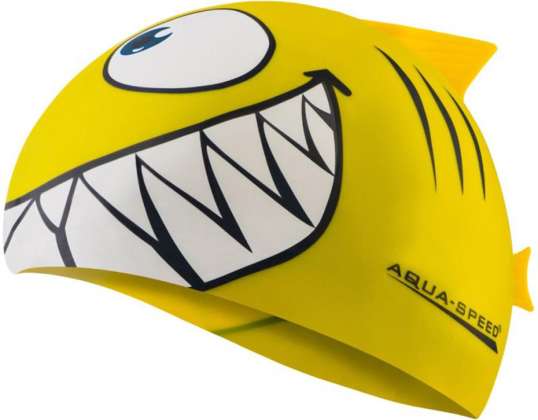 Aqua-Speed Shark yellow swimming cap 18 110 18 110