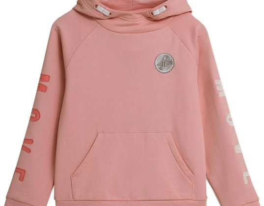 Sweatshirt for girl 4F light pink HJZ21 JBLD006A 56S HJZ21 JBLD006A 56S