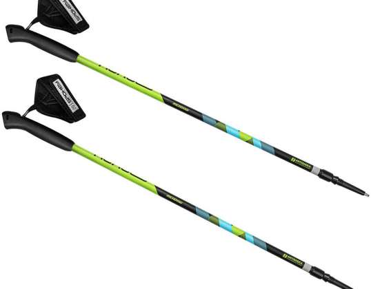 Nordic Walking Spokey Meadow stulpai juodi ir žali 929461 929461