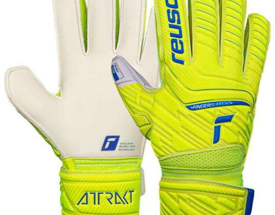 Luvas de guarda-redes Reusch Attrakt Grip Dedo Apoio amarelo 5270810 2001 52-70-810-2001