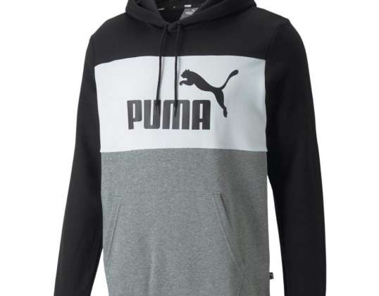 Pánska mikina Puma Colorblock Hoodie TR čierna, bielo-šedá 848772 01 848772 01