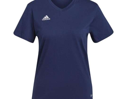 t-shirt feminina adidas Entrada 22 azul marinho HC0440 HC0440