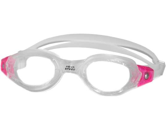Yüzme gözlükleri Aqua-Speed Pacific beyaz-pembe 63 O2402