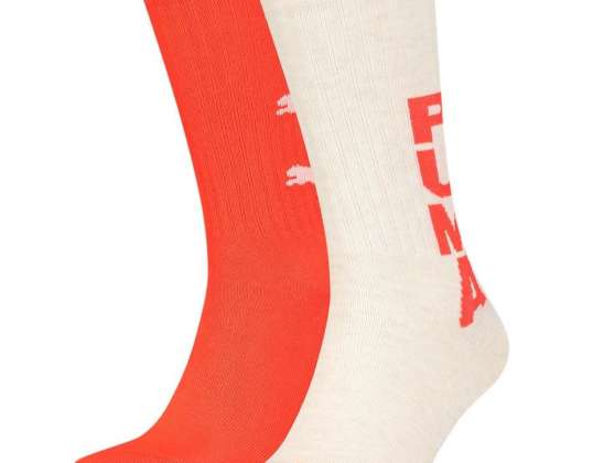 Puma Graphic Logo Crew 2P Creme, orange Socken 935464 02 935464 02