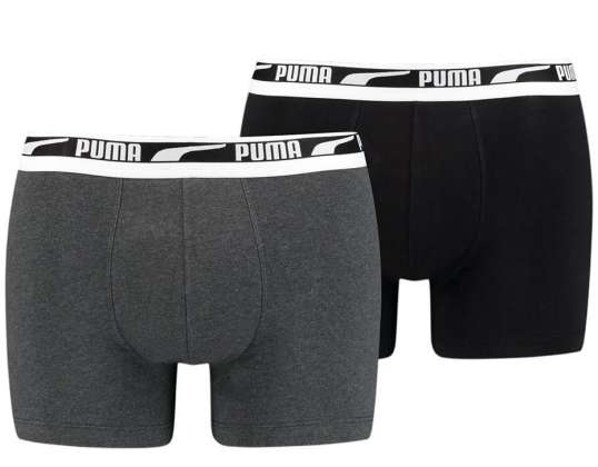 Herren Puma Multi Logo Boxer 2P grau, schwarz 935533 01 935533 01