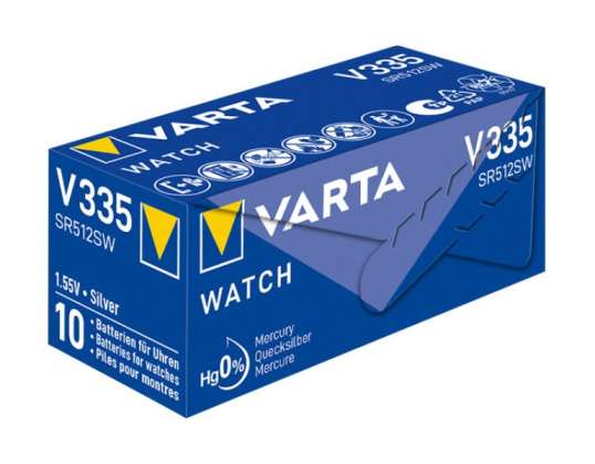 Varta Batterie Silver Oxide, Knopfzelle, 335, SR512, 1.55V  (10-Pack)