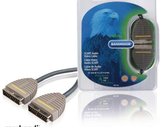 Male 3m Blue SCART cable