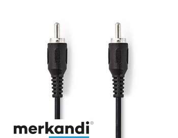 Subwooferkabel RCA male - RCA male 2m Zwart