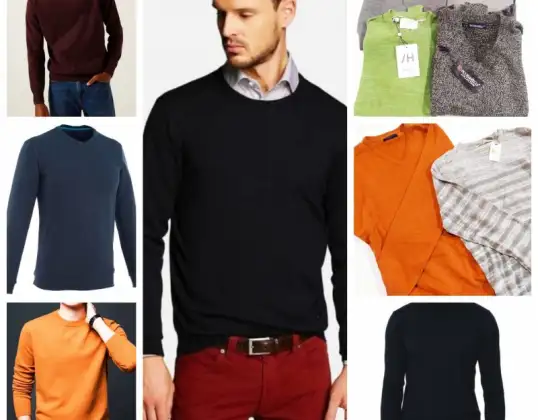 Assorted Lot Moški pulove, Nova oblačila - Evropske distribucijske blagovne znamke - Moški Velikost XS-XXL