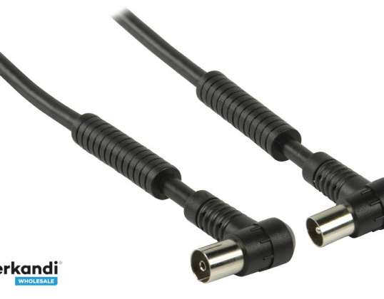 Coaxial Cable 120 dB Angled Coax (IEC) 10m male-female