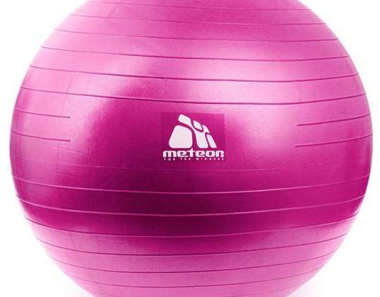 Pink Meteor gimnastikos kamuolys su pompa 55 cm 31132 31132