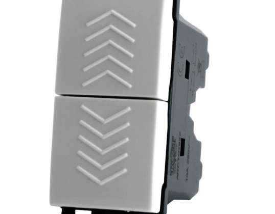 Pulsador doble 250V 10A Blanco compatible Vimar