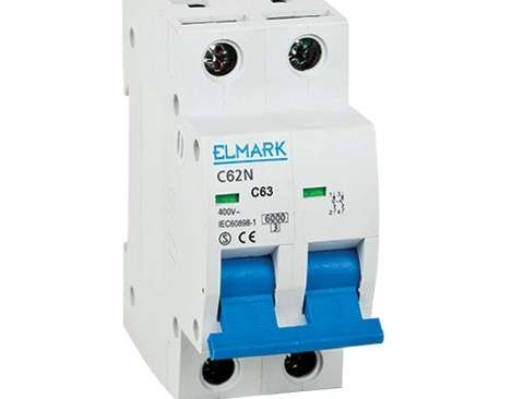 Circuit breaker 6kA 20A 2P curve C Elmark