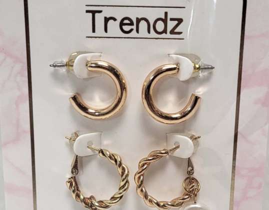 Joyería - Varios conjuntos de pendientes Trendz de 2 pares