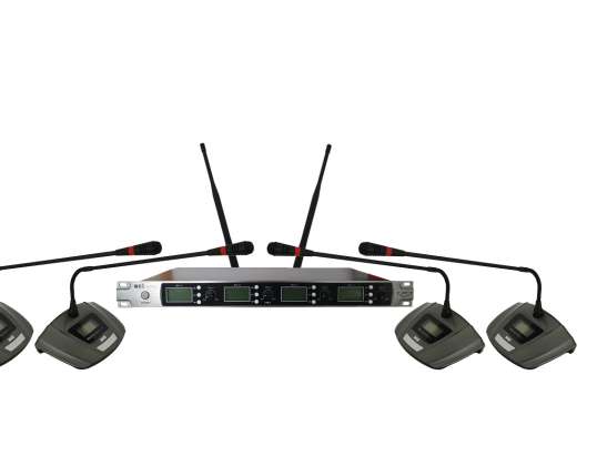 UHF vezeték nélküli asztali mikrofon U-714 készlet 4 darabból