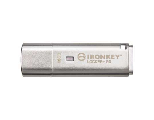 Kingston USB Flash 16 GB 3,2 IronKey Locker 50 AES USB με 256 bit IKLP50/16 GB