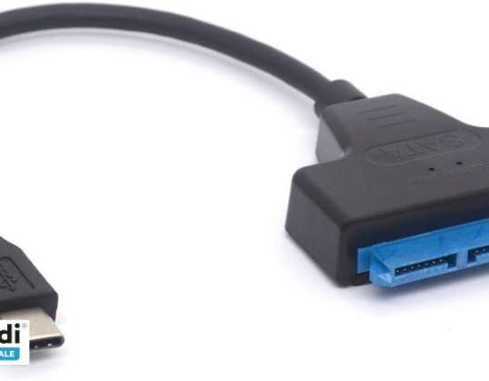 USB type C to SATA 7 + 15 pin male adapter