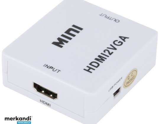 Full HD1080P HDMI til VGA + Audio Video Converter