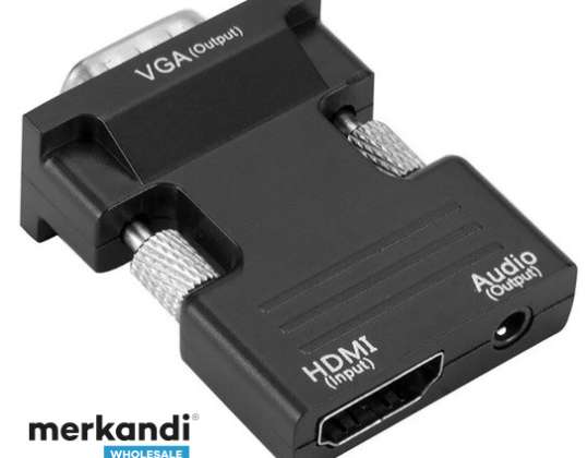 3,5 mm til VGA HDMI-/lydkontaktadapter