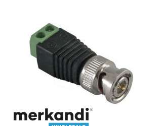Male flying BNC connector with screw terminals